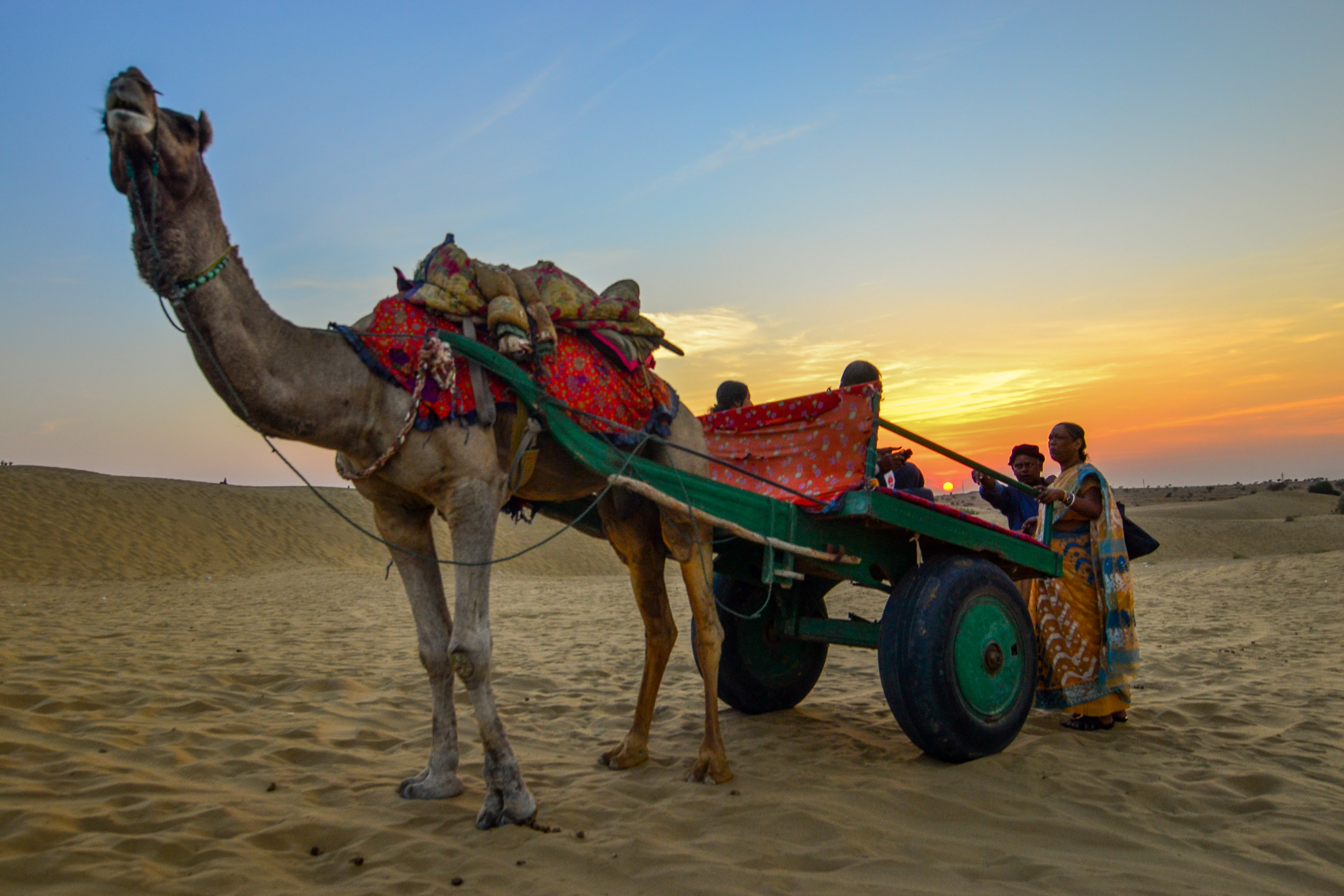 Sunset at the Sam Sand Dunes Jaisalmer