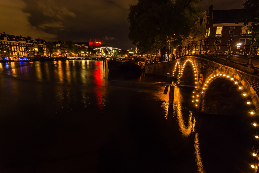 Facing the Magere Brug by the Amstel