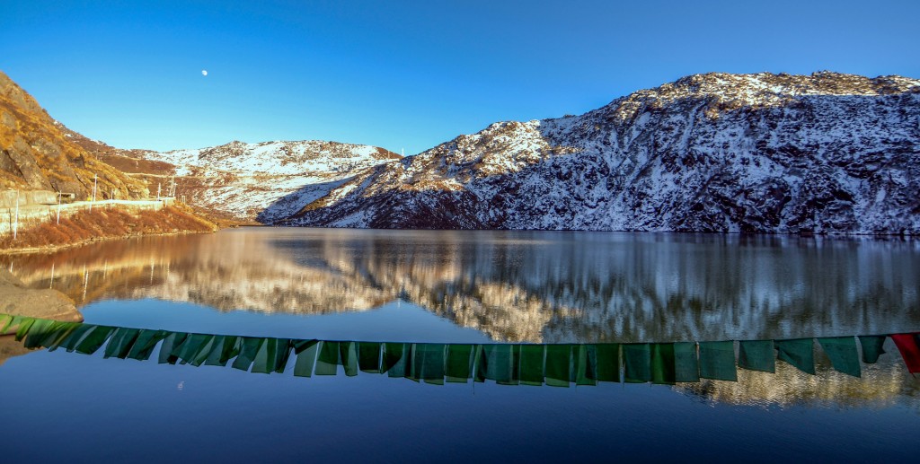 Sunset at the Tsomgo Lake in Sikkim