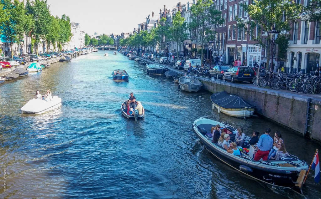 Canals filled with boats during summers