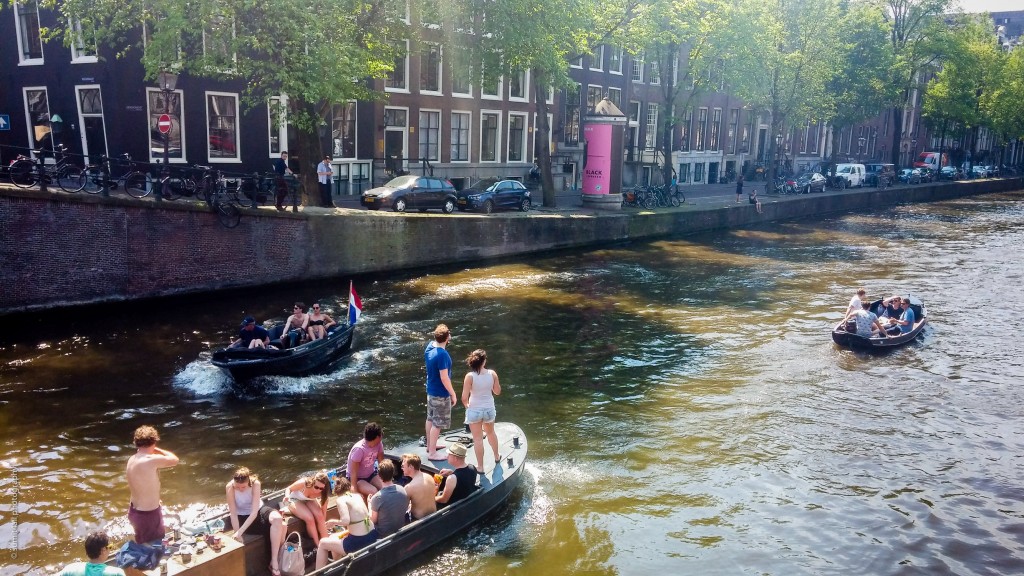 Canals filled with boats during summers