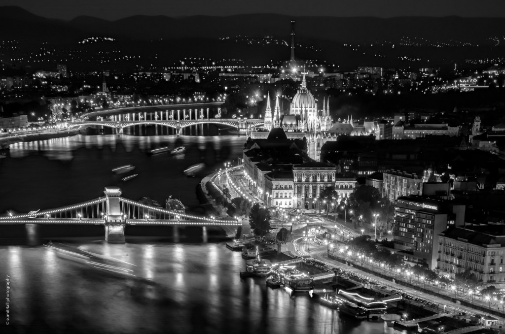 Beautiful promenade by the Chain Bridge leading up to the Parliament Building