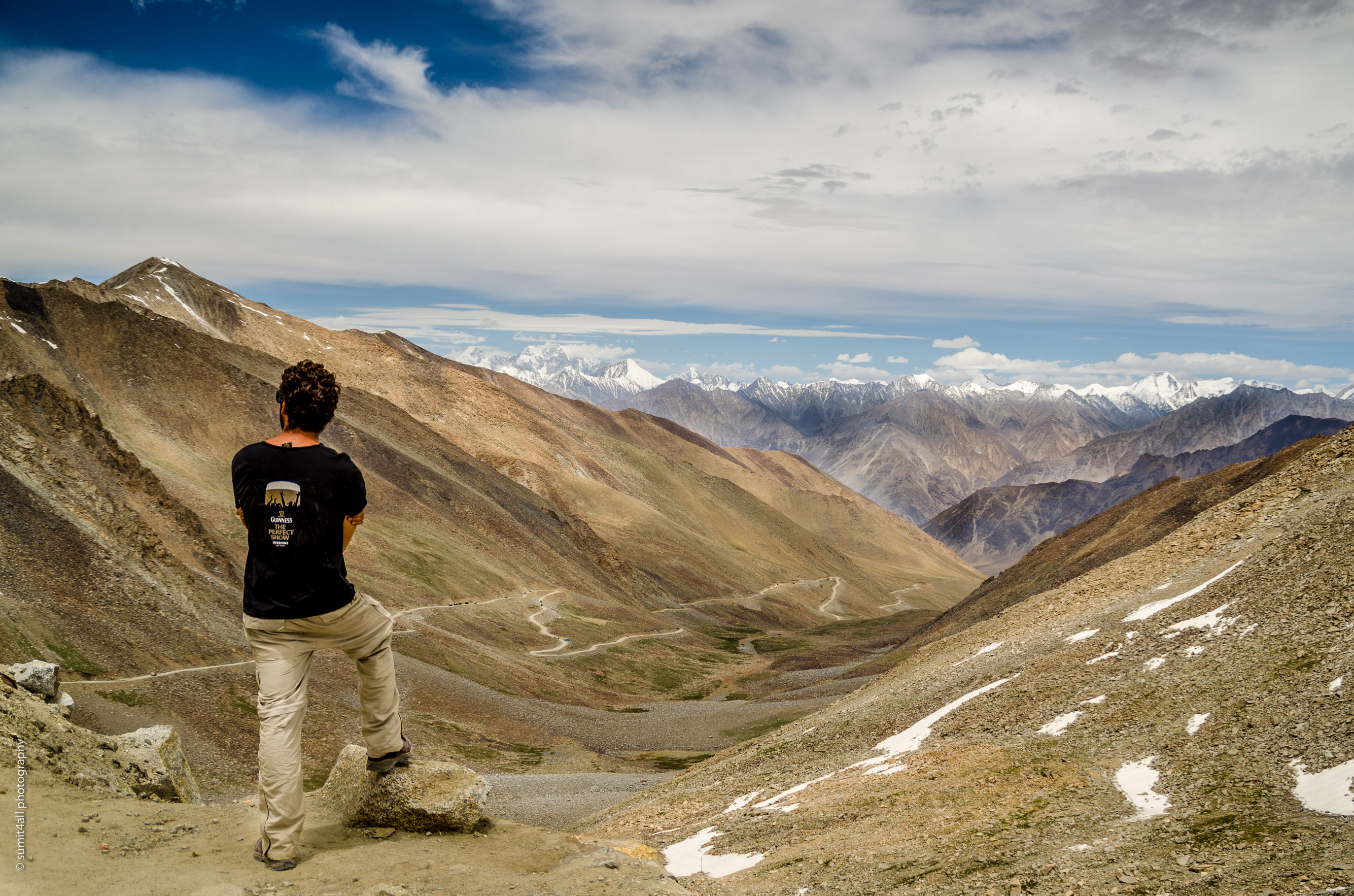 View from the Khardung La Pass at over 18000 feet