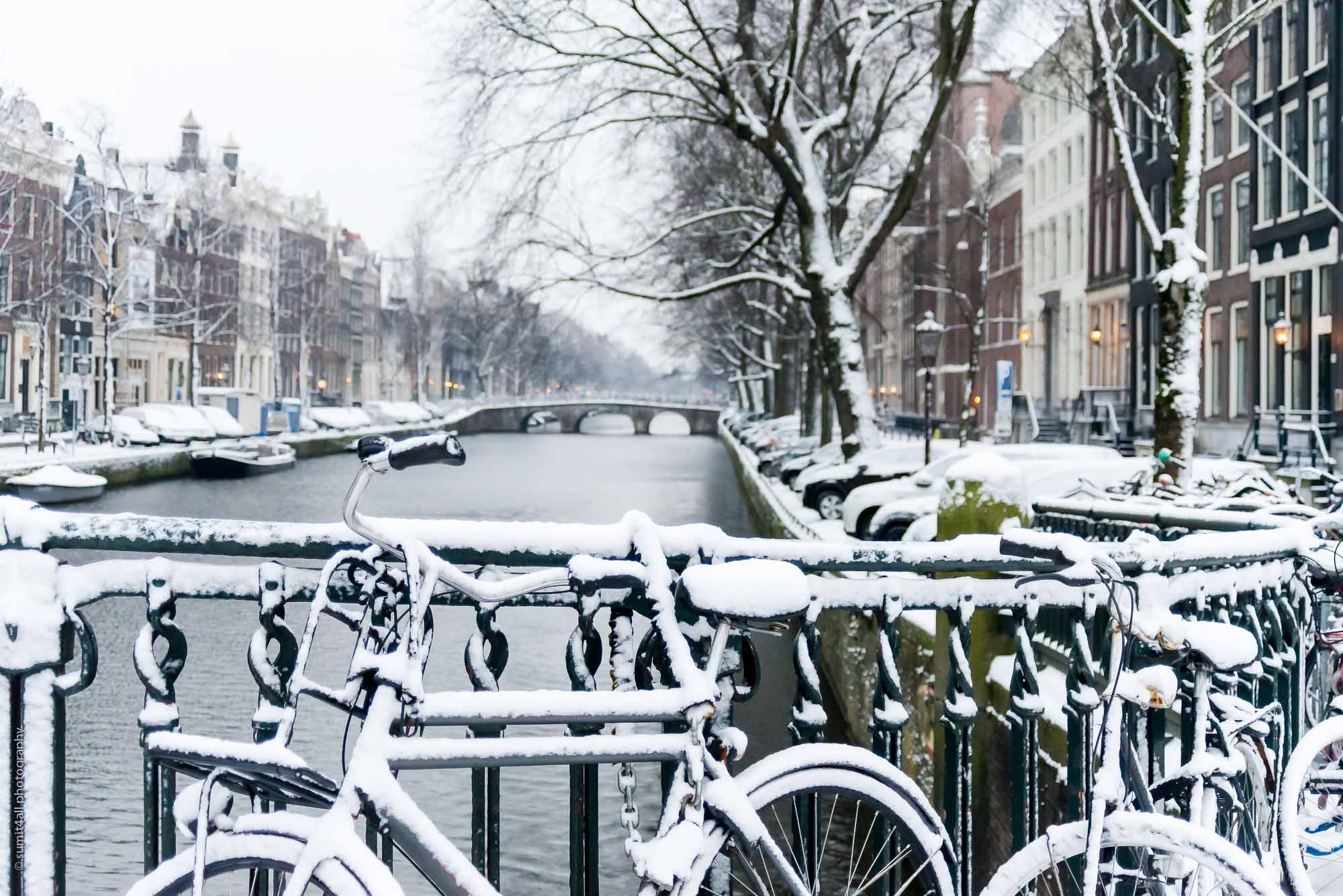 A Snowy Day in Amsterdam