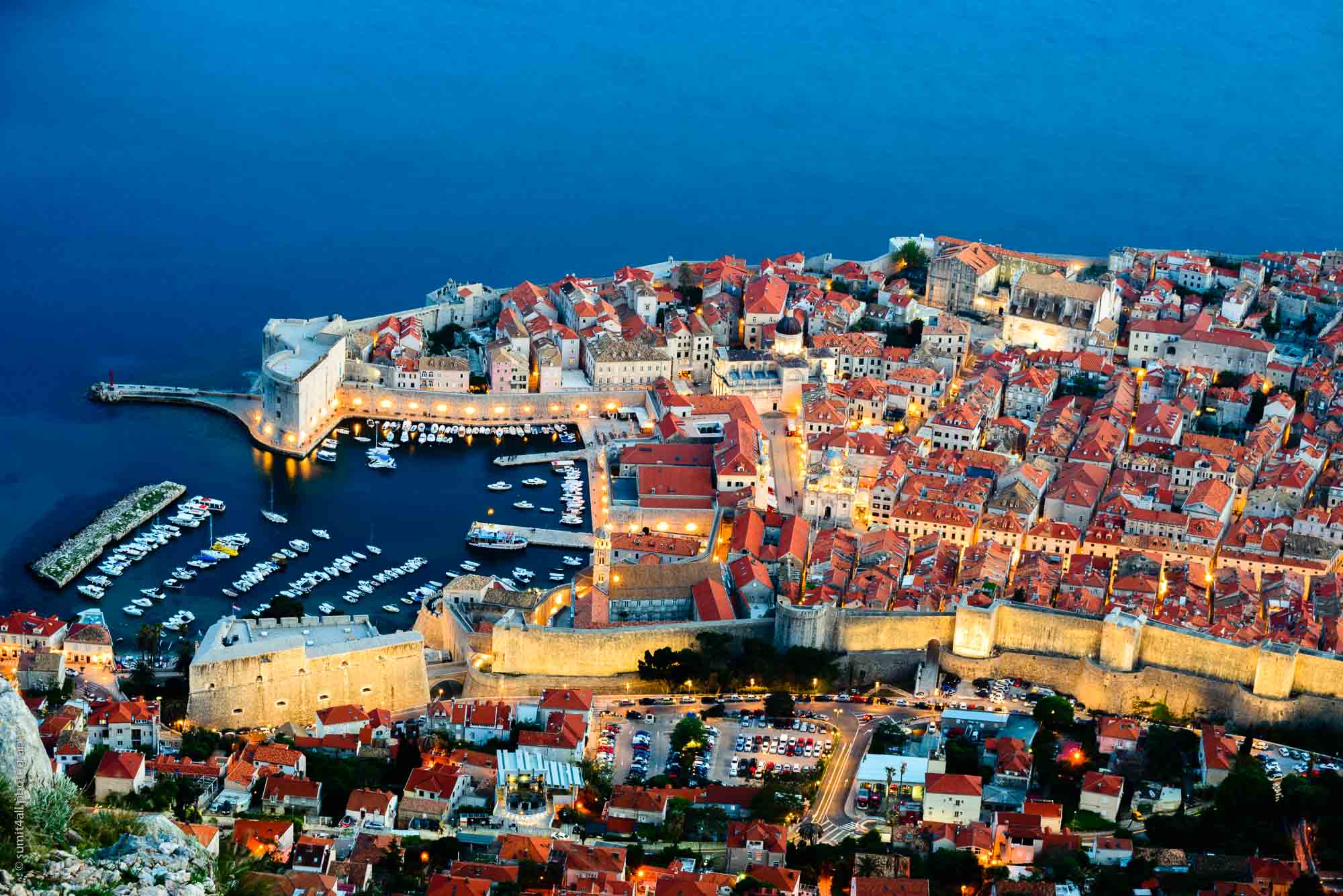 Evening colors in Dubrovnik, Croatia