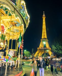 Carousel near Eiffel Tower, Paris