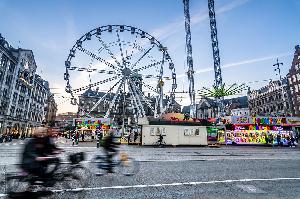 Giant Wheel at the Dam Square Amsterdam