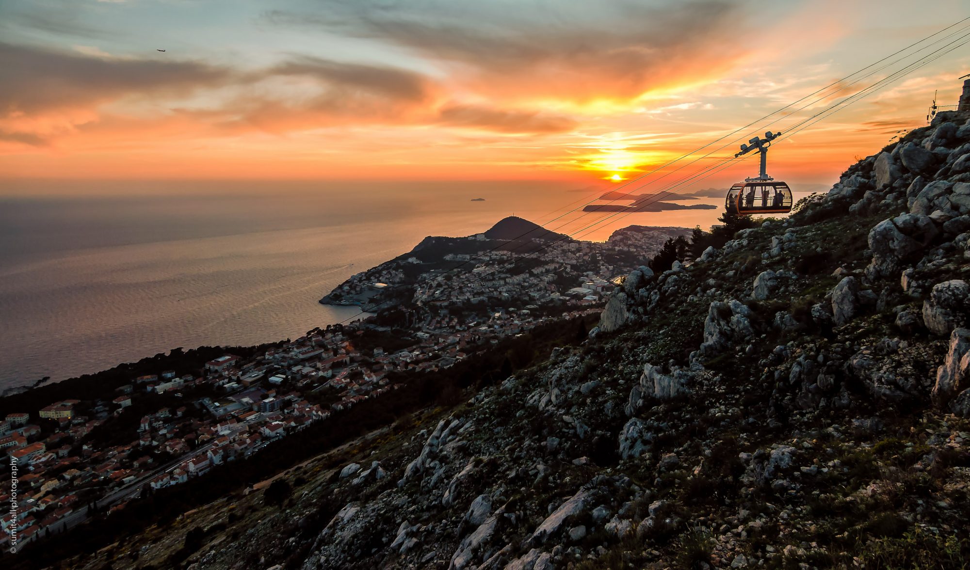 Cable Car above Dubrovnik, Croatia