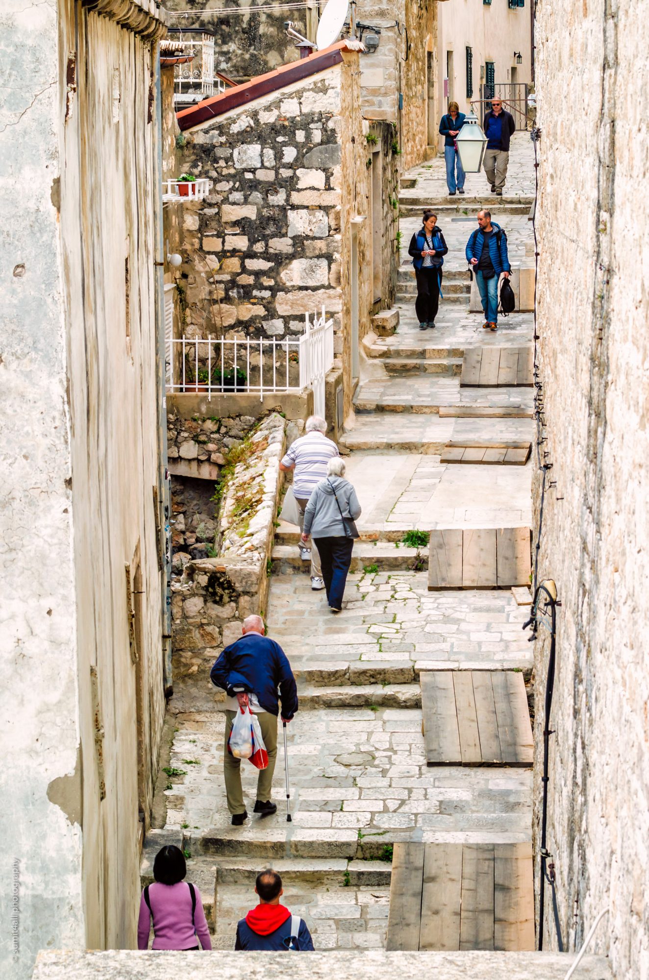 Narrow Street Scene in Old Town, Dubrovnik, Croatia