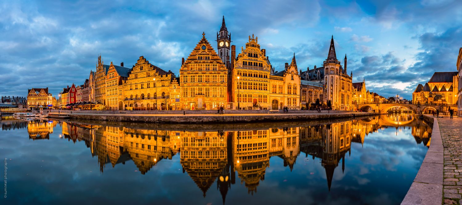 Ghent Reflections After Sunset