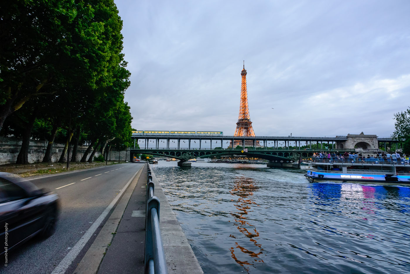 Paris Scene with Eiffel Tower