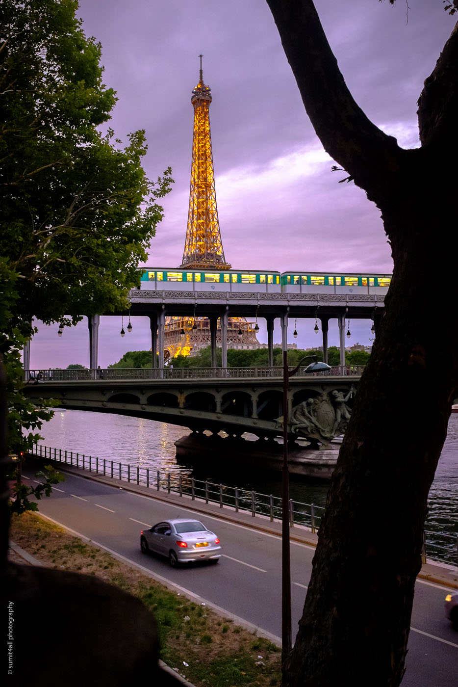 Paris Scene with Eiffel Tower