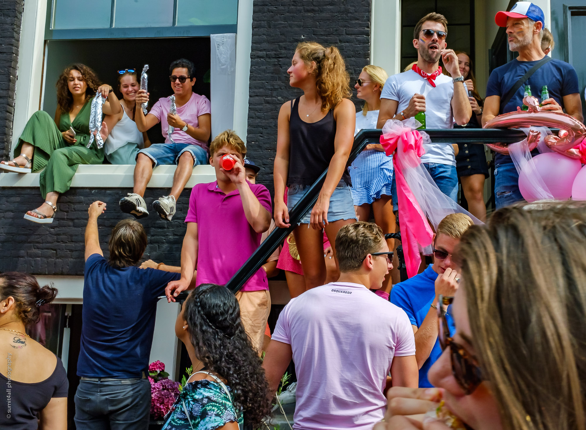 Street Party during the Gay Pride Day, Amsterdam