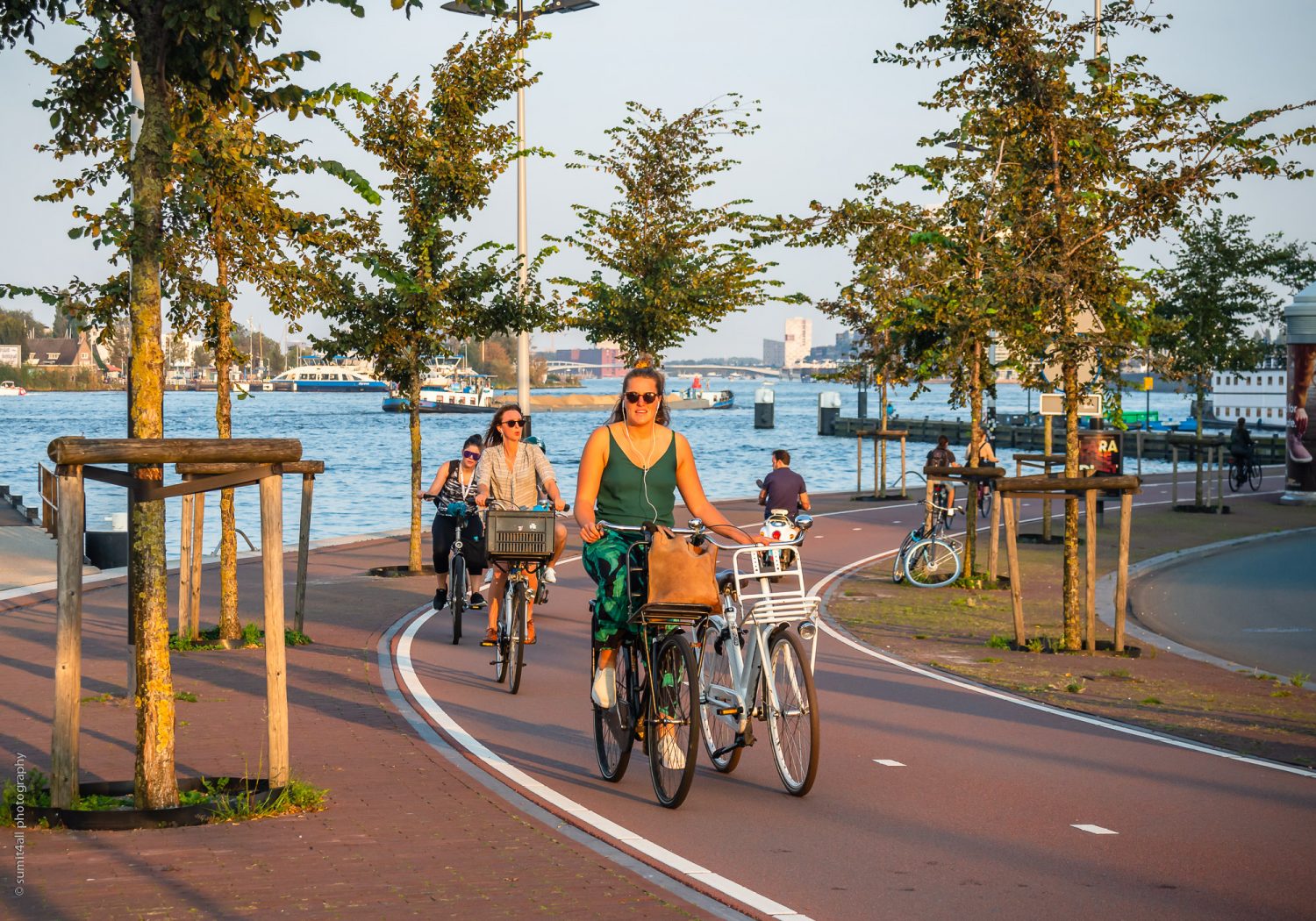 Double Biking In Amsterdam