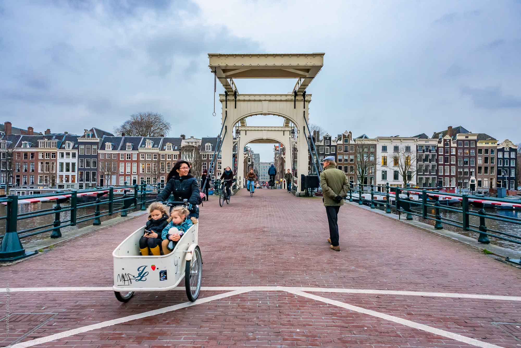 A Bakfiet On The Magere Brug in Amsterdam