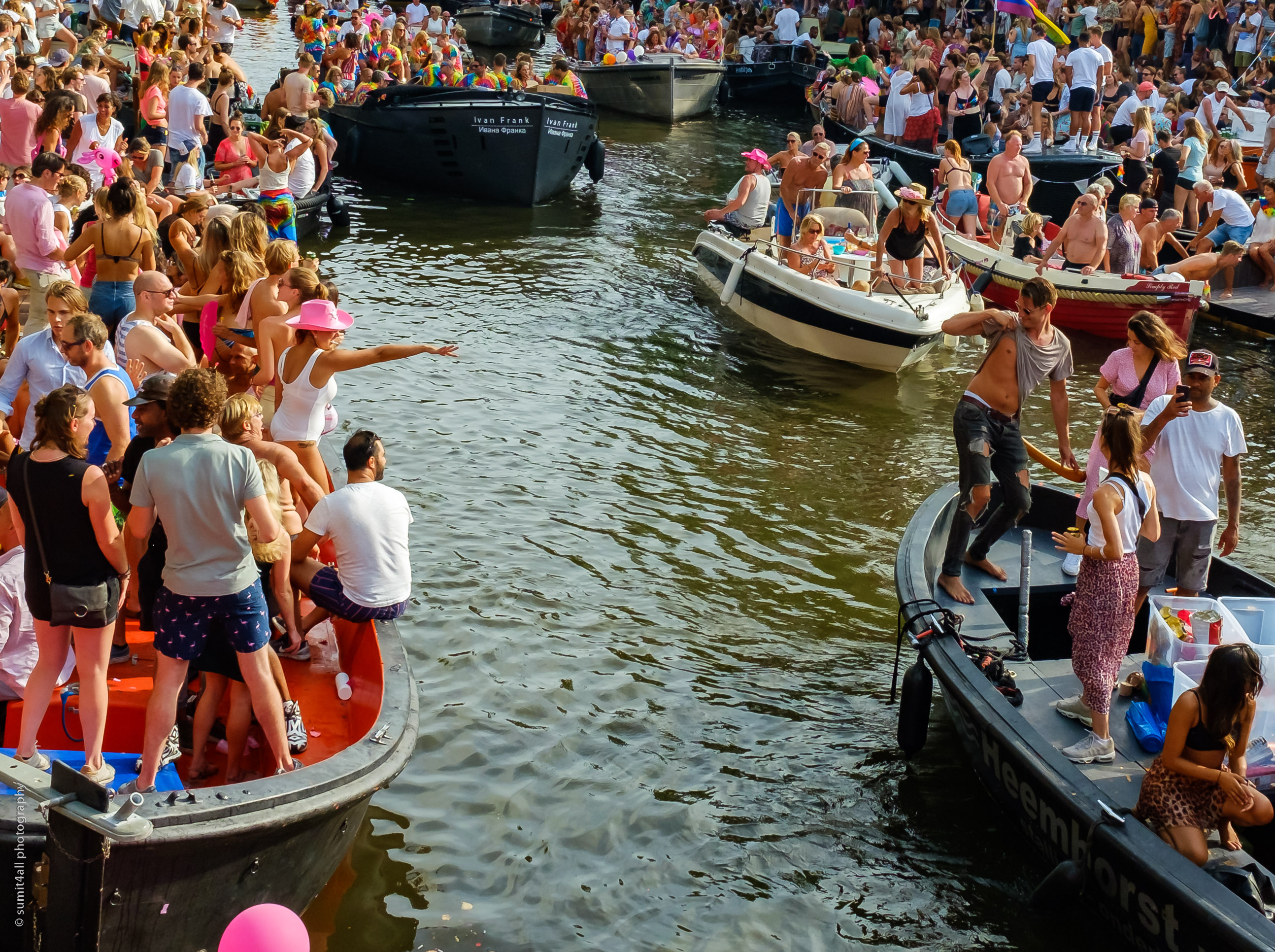 Fun in the Gay Pride Parade, Amsterdam