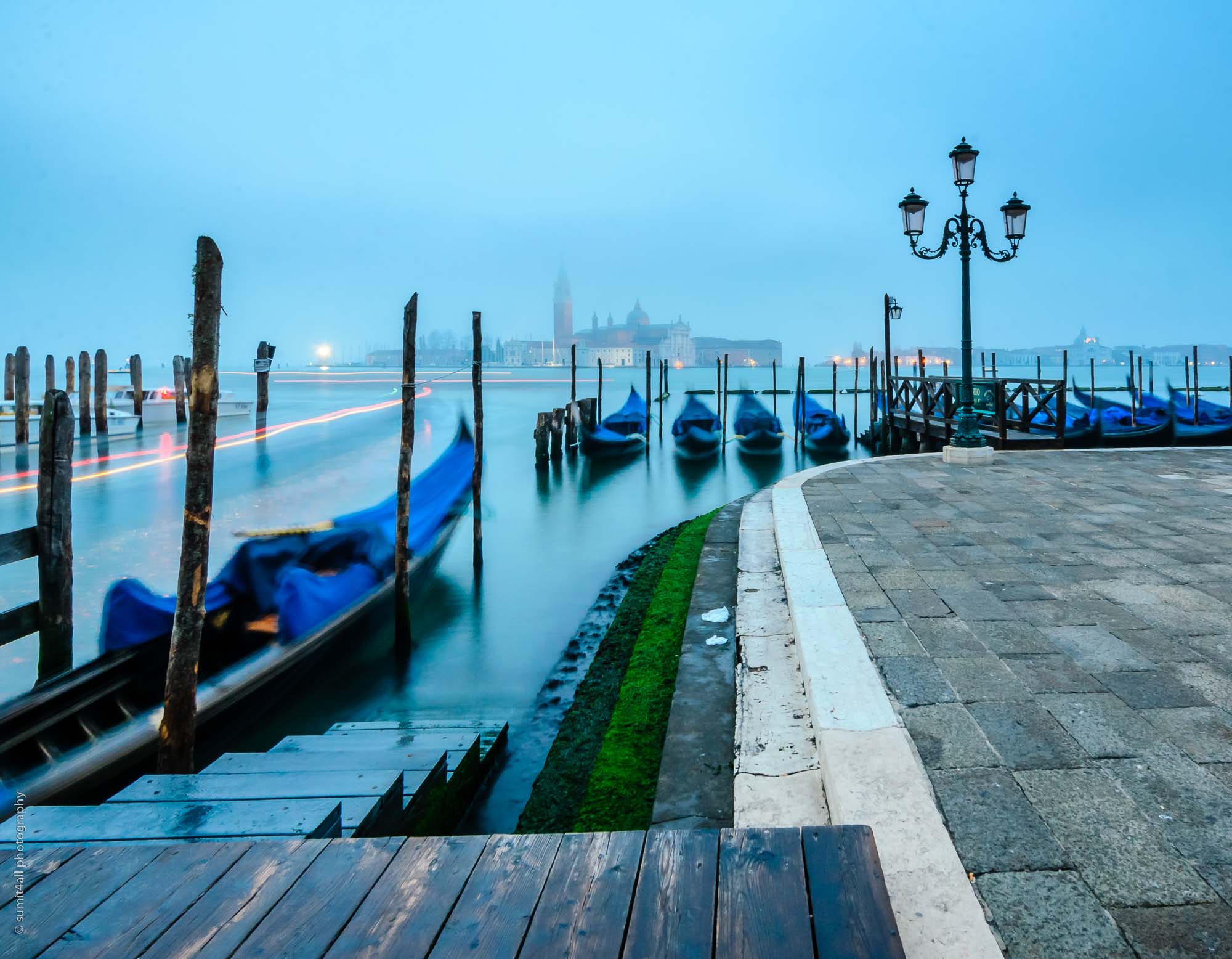 Gondolas and San Giorgio Church, Venice