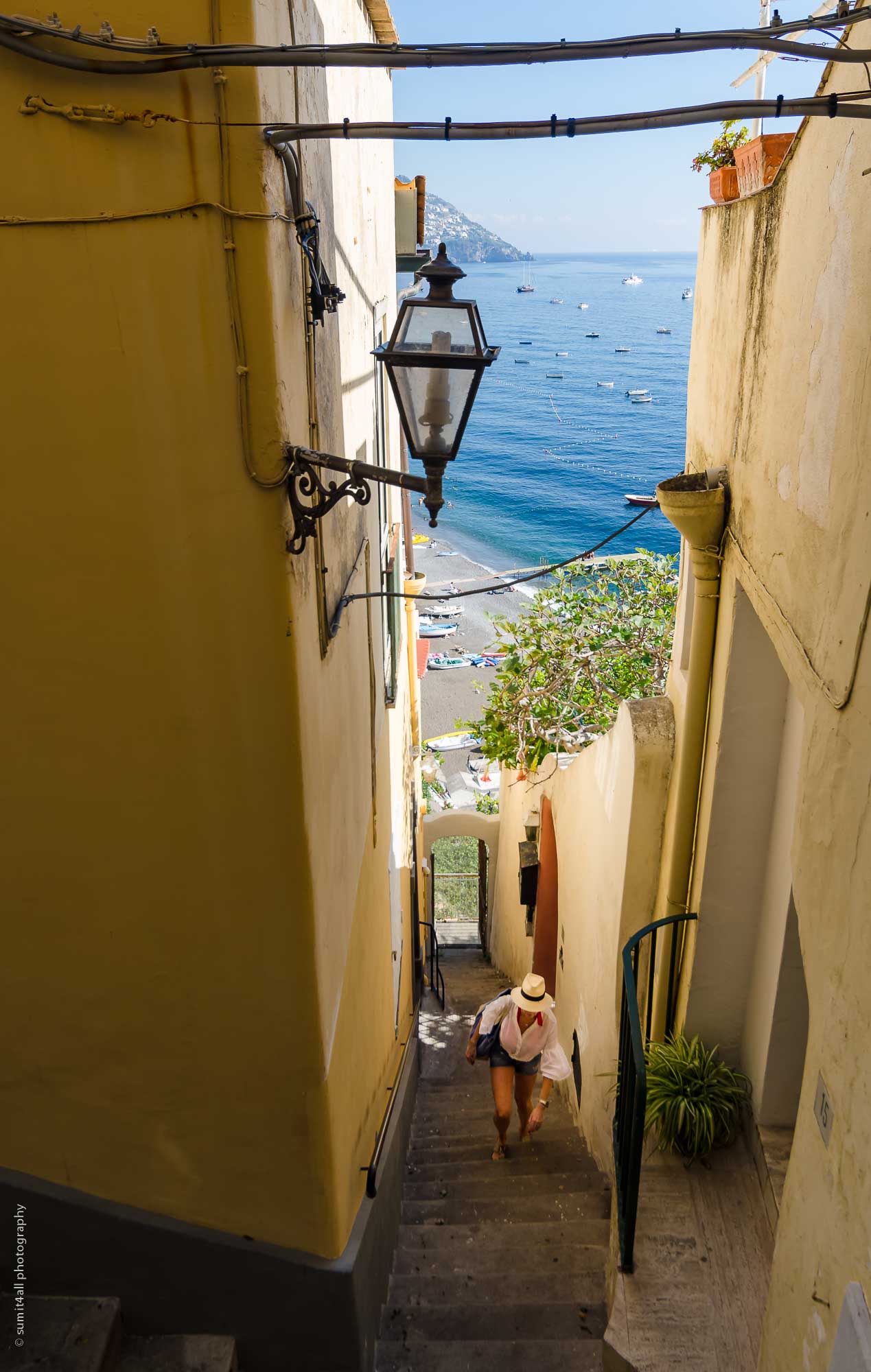 Steep Stairs in Positano, Italy