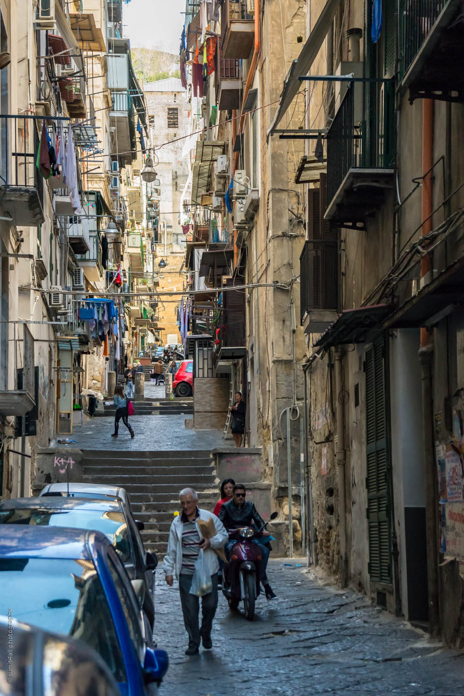 A Street Scene in Naples, Italy