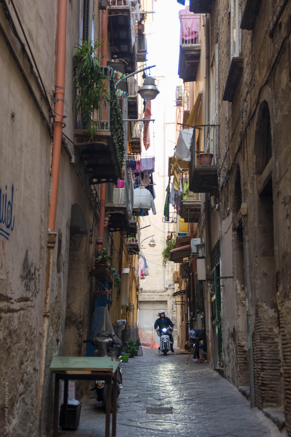 A Street Scene in Naples, Italy