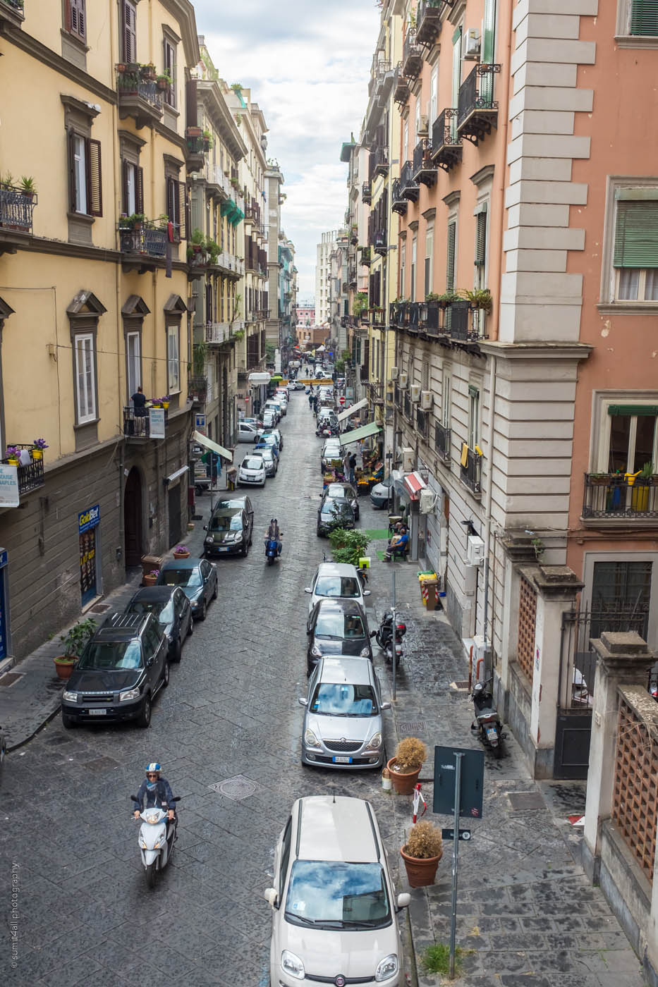 A Street Scene in Naples, Italy