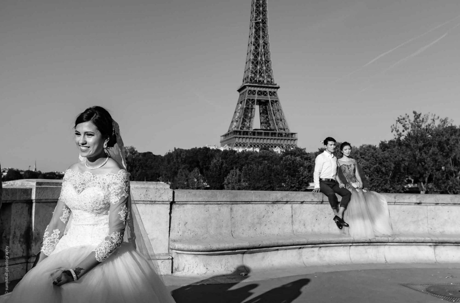 A Wedding Shoot Near The Eiffel Tower in Paris