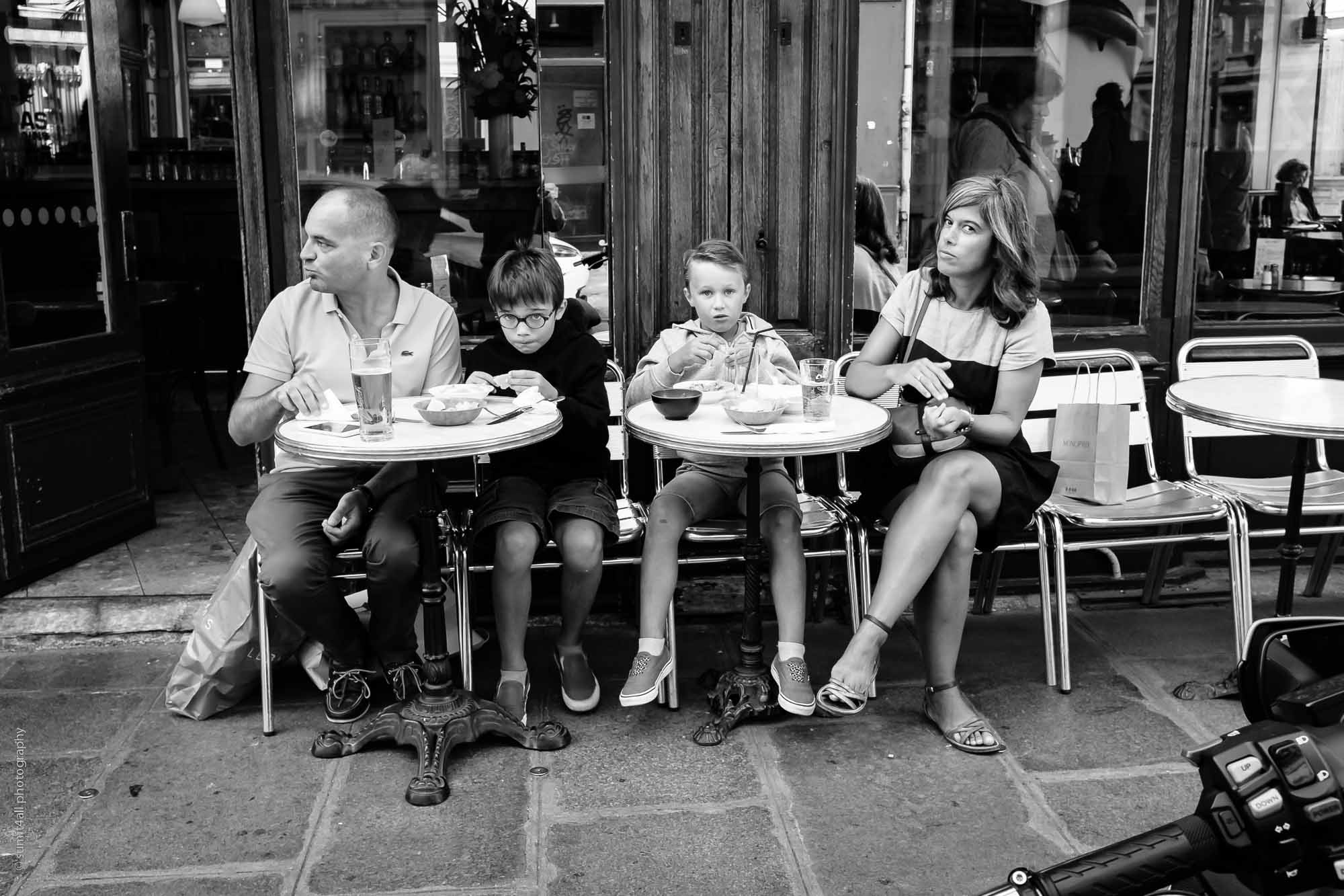 Cafe Lunch on a Lazy Summer Afternoon in Paris